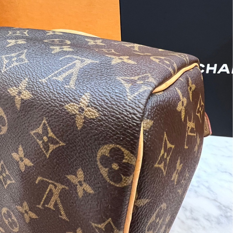 LV Louis Vuitton Speedy 25 手提包/肩背包/斜背包 另贈D釦-18