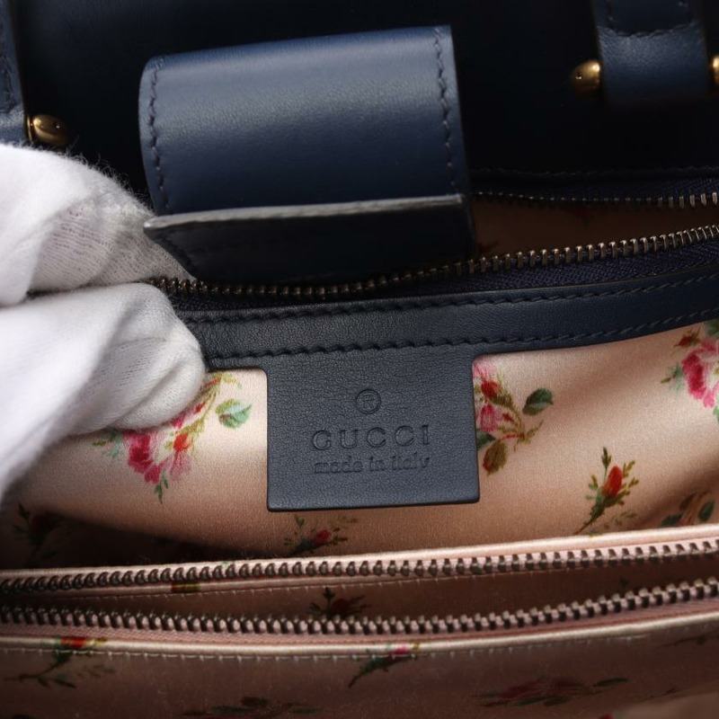 【日本直送】 中古GUCCI[A]GG Marmont 手提包 丹寧布 真皮 淺藍色 藍色 兩用款-3