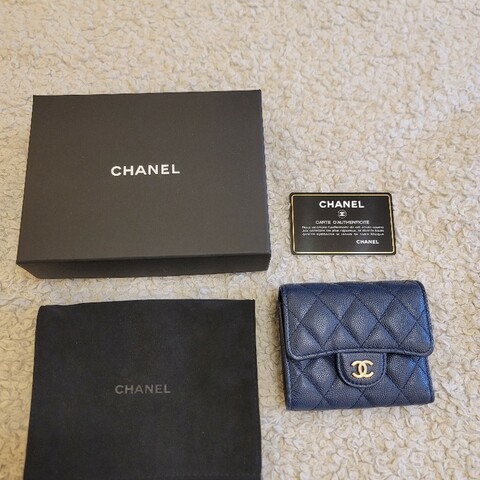(保留中)Chanel 香奈兒 CF牛皮三折錢包 短夾