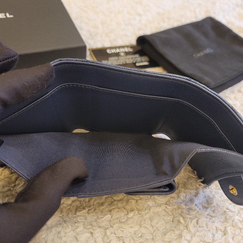 (保留中)Chanel 香奈兒 CF牛皮三折錢包 短夾-14