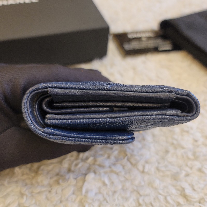 (保留中)Chanel 香奈兒 CF牛皮三折錢包 短夾-16