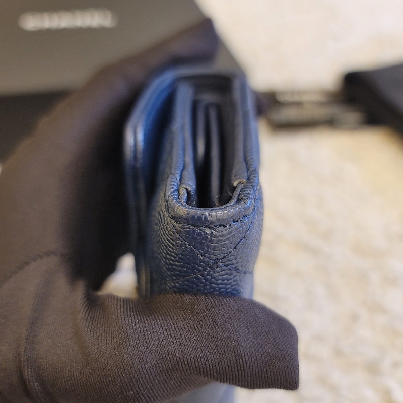 (保留中)Chanel 香奈兒 CF牛皮三折錢包 短夾-18