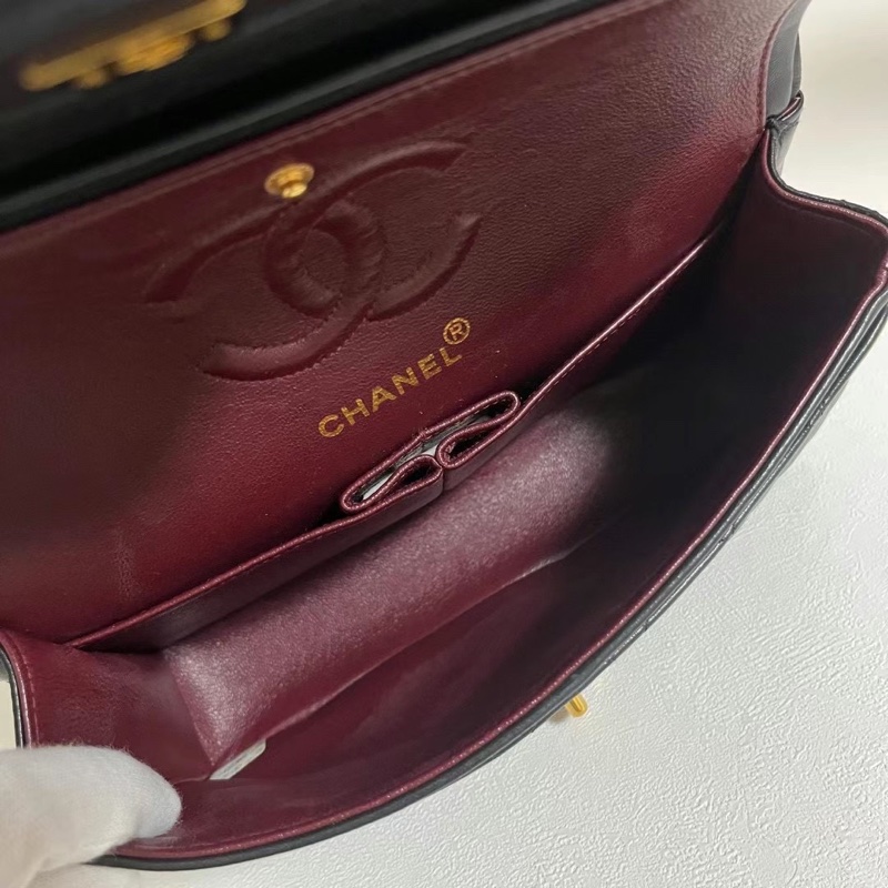 CHANEL 香奈兒 CF 23cm 小羊皮經典小型口蓋包-2