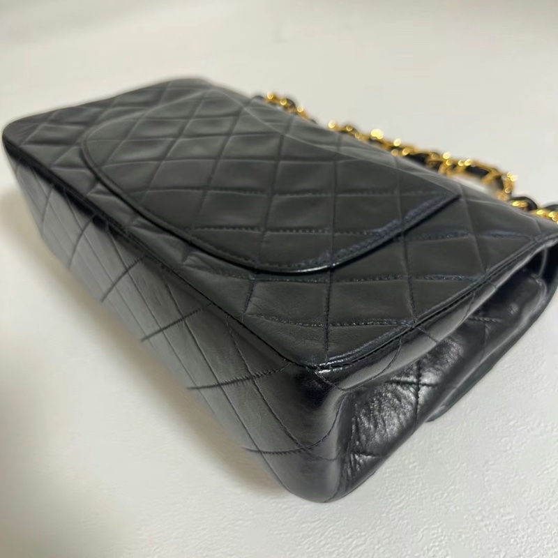 CHANEL 香奈兒 CF 23cm 小羊皮經典小型口蓋包-4