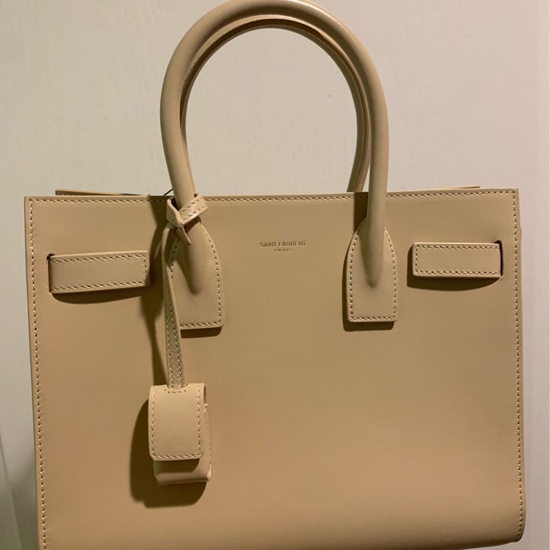 YSL風琴托特包 奶茶色-7