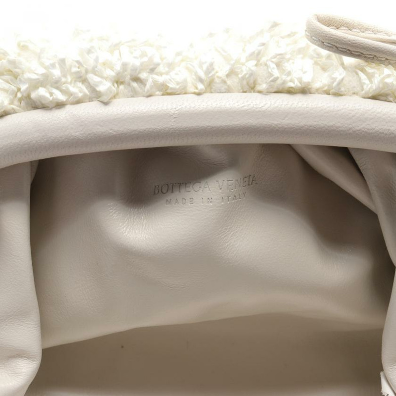 【日本直送】 中古BOTTEGA VENETA[B]迷你 小袋 尼龍肩包 真皮 白色-3