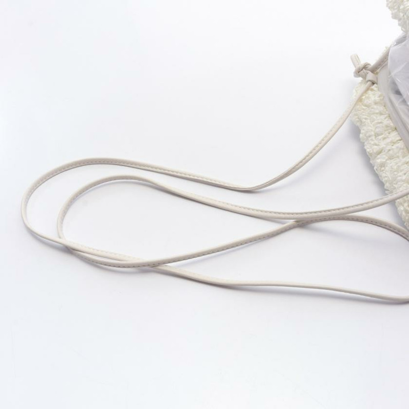 【日本直送】 中古BOTTEGA VENETA[B]迷你 小袋 尼龍肩包 真皮 白色-5