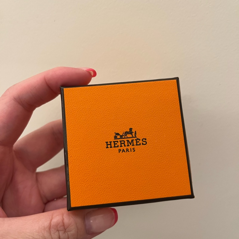 現貨商品 全配商品 台灣購證 Hermes 經典mini pop H 粉色玫瑰金耳環-5