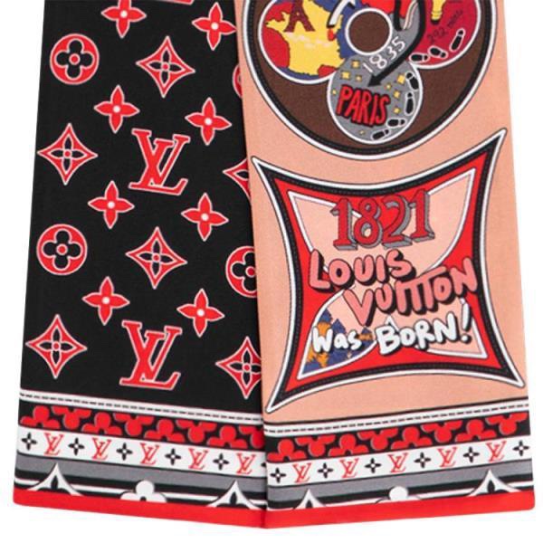 近全新全配正品✨LV monogram confidential長絲巾老花雙面配色200週年紀念款-2