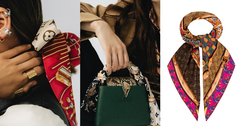 近全新全配正品✨LV monogram confidential長絲巾老花雙面配色200週年紀念款-7