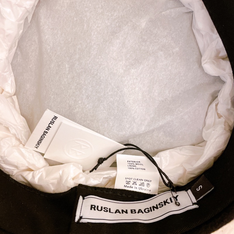 全新真品✨ RUSLAN BAGINSKIY RB 羊毛 貝雷帽 報童帽 帽子 黑色經典款-3