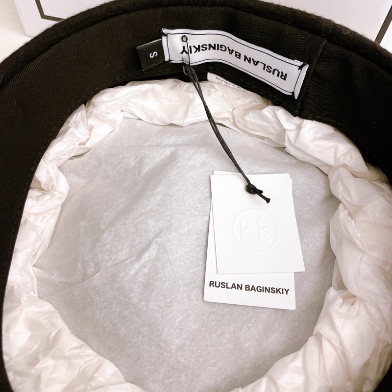 全新真品✨ RUSLAN BAGINSKIY RB 羊毛 貝雷帽 報童帽 帽子 黑色經典款-4