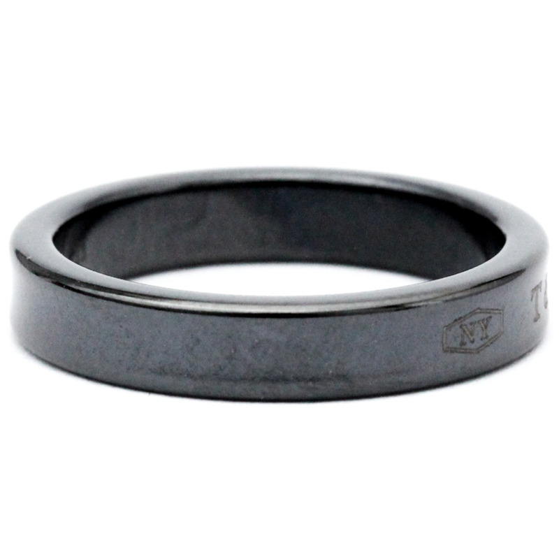 【日本直送】蒂芙尼 1837 窄戒指鈦時尚無石戒指黑色-4