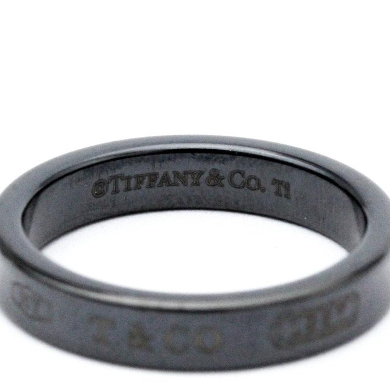 【日本直送】蒂芙尼 1837 窄戒指鈦時尚無石戒指黑色-5