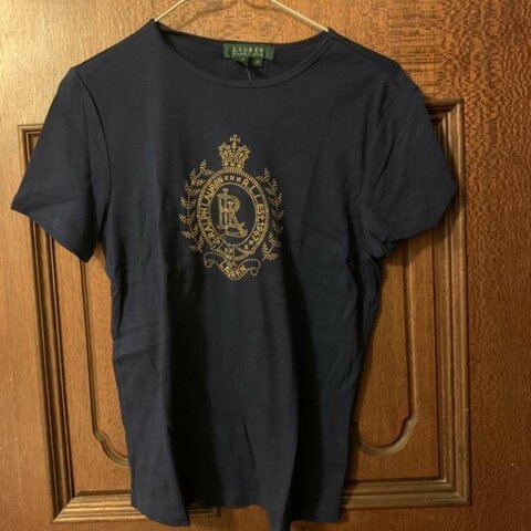 全新｜Ralph Lauren 高貴不貴RL logo圓領短袖上衣(深藍/S)