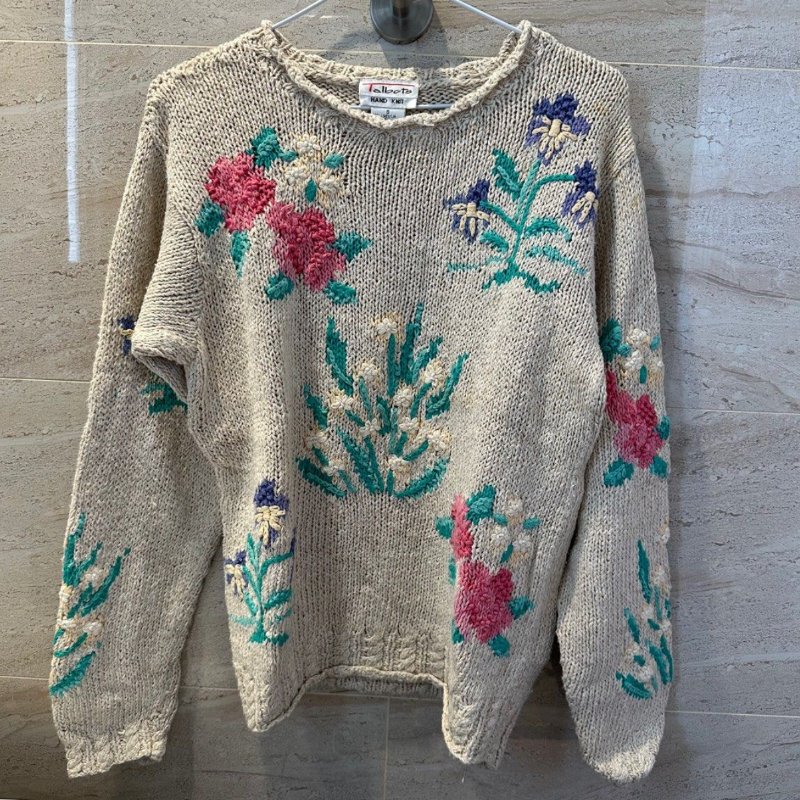 全新|美國專櫃品牌 Talbots 100% 手工製作毛衣(米色/S)-0