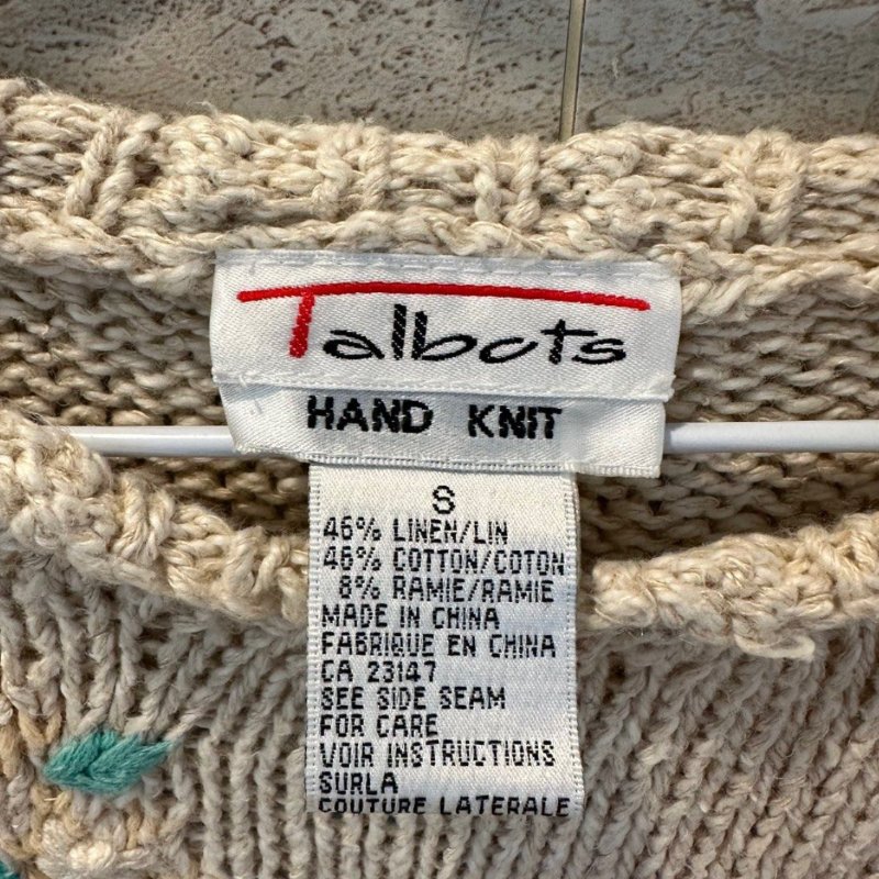 全新|美國專櫃品牌 Talbots 100% 手工製作毛衣(米色/S)-8