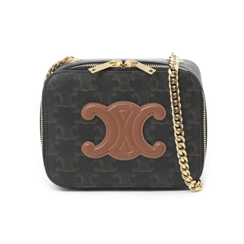 Celine 10L052 Cuir 老花凱旋門鍊盒包(當季熱門新品 下單前請先詢問)-9