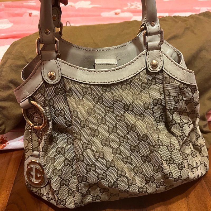 正品GUCCI 經典手提包 803486085 Canvas Sukey Tote Handbag-6
