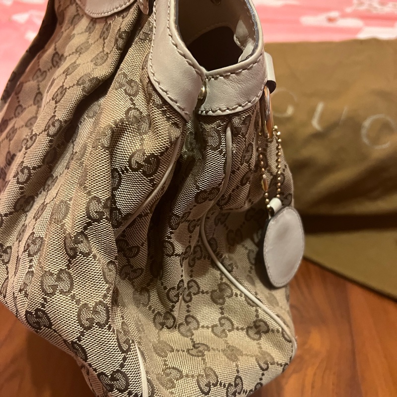 正品GUCCI 經典手提包 803486085 Canvas Sukey Tote Handbag-7