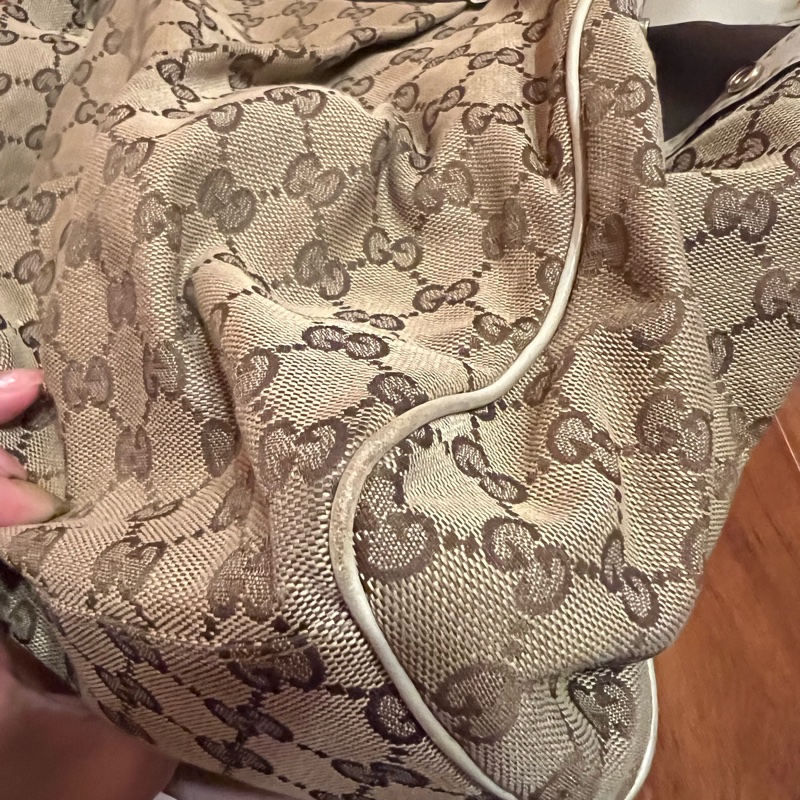 正品GUCCI 經典手提包 803486085 Canvas Sukey Tote Handbag-14