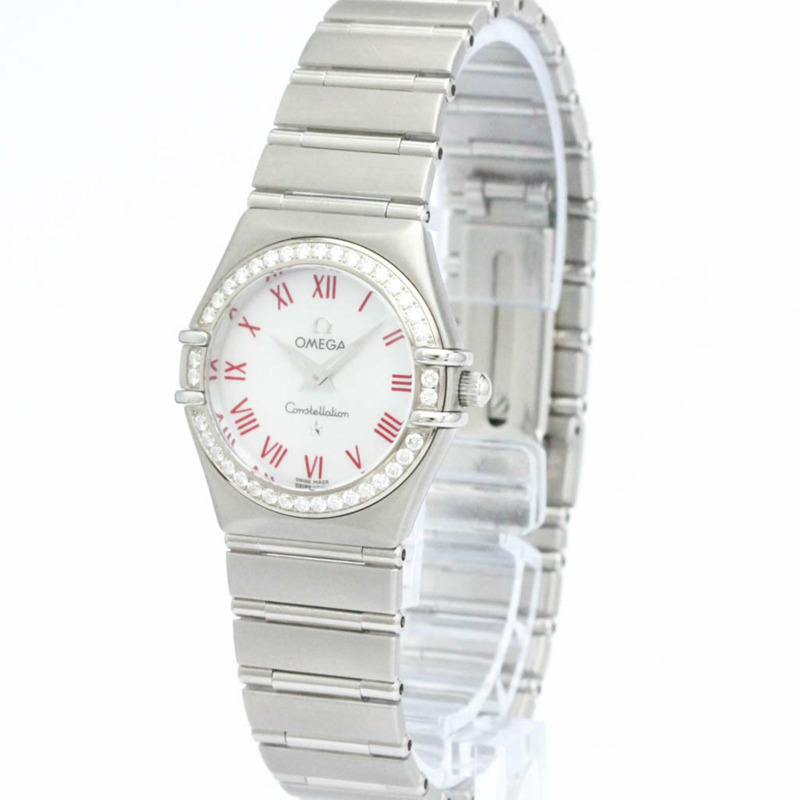 【日本直送】歐米茄星座鑽石 MOP 錶盤鋼女士石英手錶 1476.63 BF563367-1