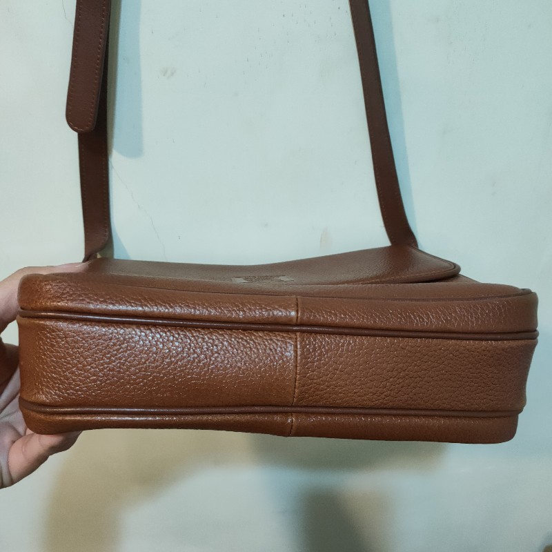 ㊣✨ Burberry✨博柏利 皮革 焦糖色 戰馬 斜背包 肩背包 郵差包/二手包/二手精品/保證正品-3