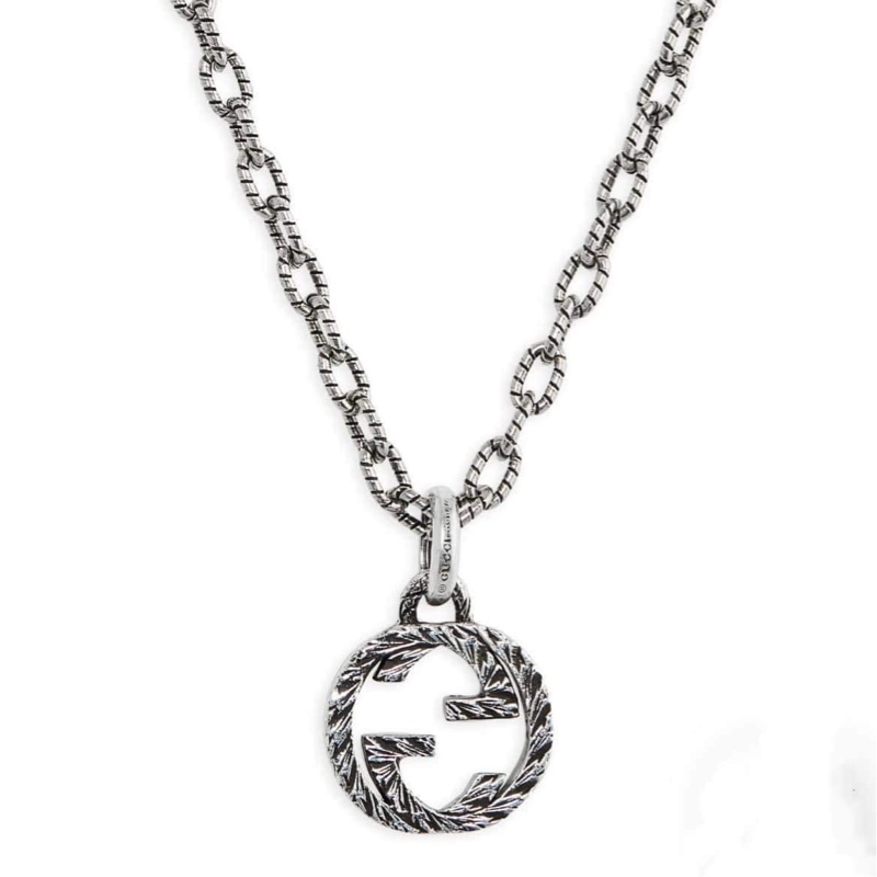 Gucci 經典雙G雕花仿舊項鍊-0