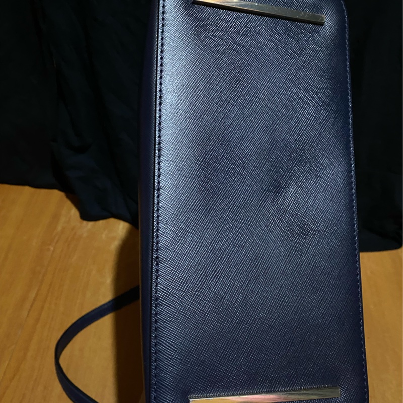 TORY BURCH 藍皮革手提側背包-9