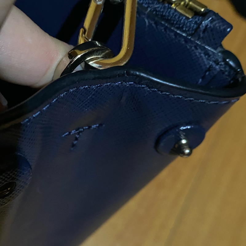 TORY BURCH 藍皮革手提側背包-15