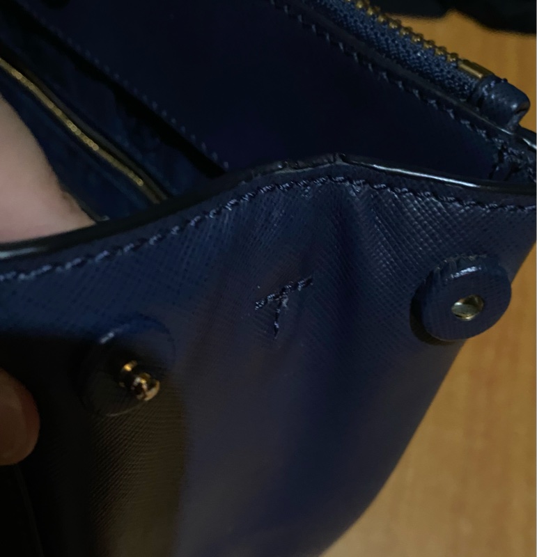 TORY BURCH 藍皮革手提側背包-16