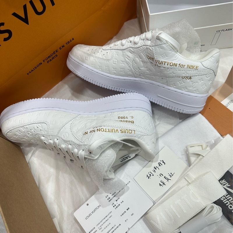 LV x Nike airforce 限量 全白全新-7