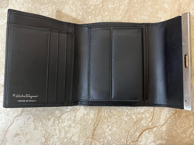 Salvatore Ferragamo 正品菲拉格慕 黑色女短夾、錢包-3
