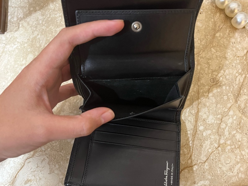 Salvatore Ferragamo 正品菲拉格慕 黑色女短夾、錢包-7