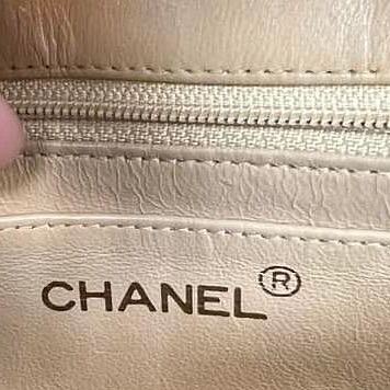 Chanel 難得再有的早期寬版人字紋駝金coco(保留下標）-7