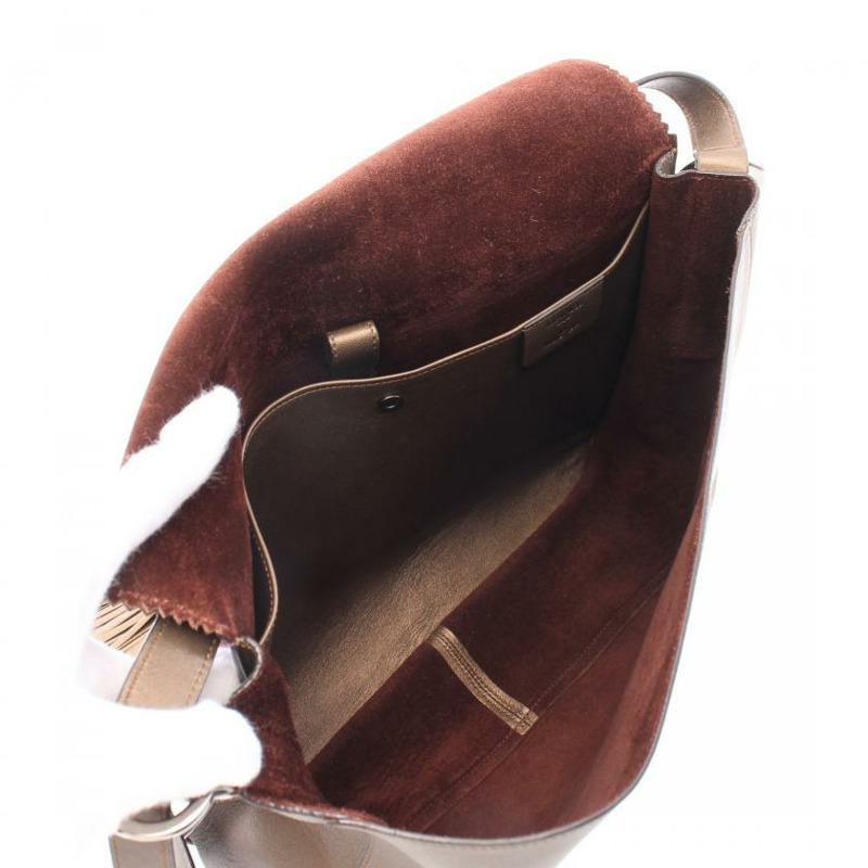 【日本直送】 中古LOEWE[BC]anagram 真皮肩包 銅色 流蘇-2