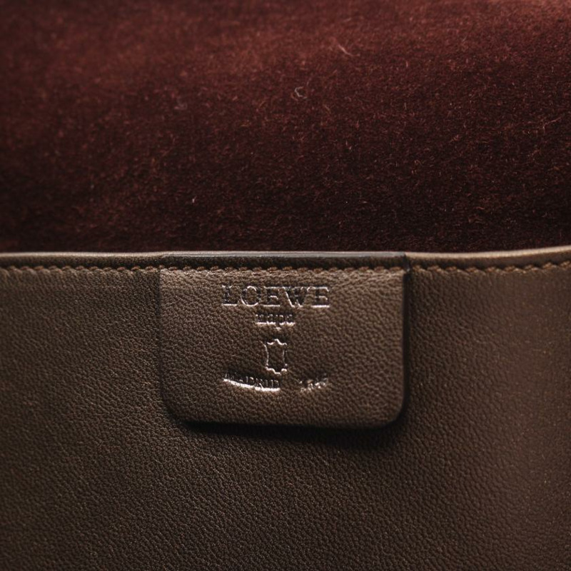 【日本直送】 中古LOEWE[BC]anagram 真皮肩包 銅色 流蘇-3