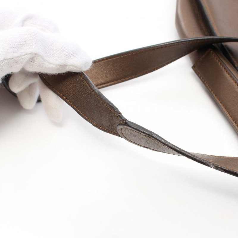 【日本直送】 中古LOEWE[BC]anagram 真皮肩包 銅色 流蘇-5