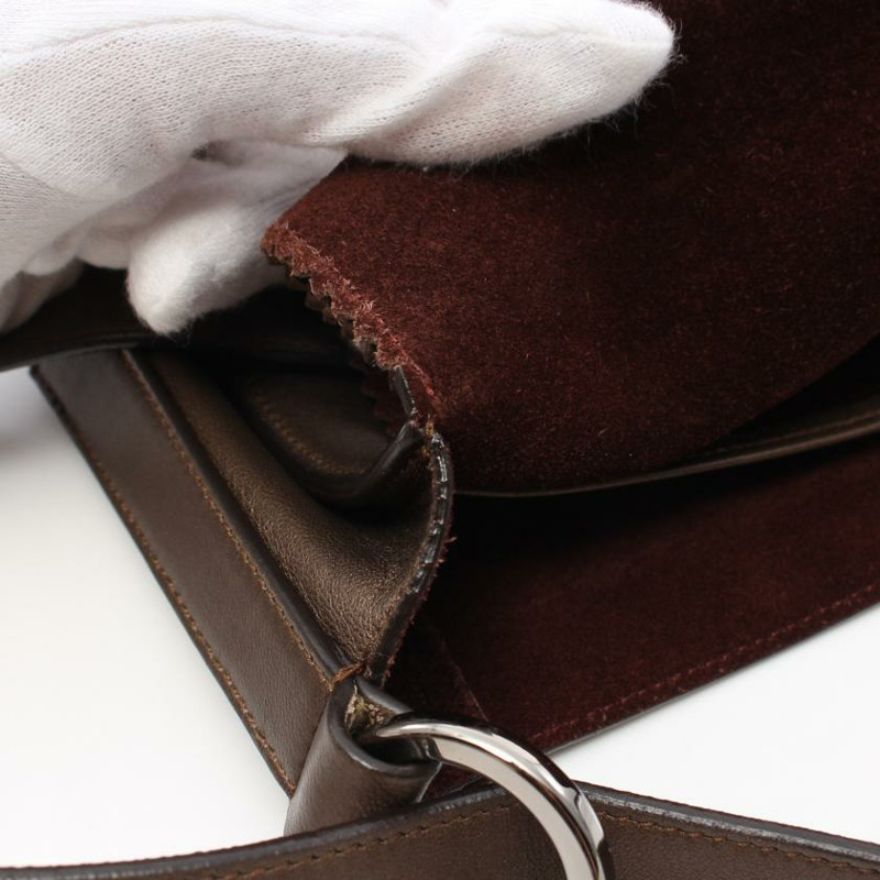 【日本直送】 中古LOEWE[BC]anagram 真皮肩包 銅色 流蘇-6