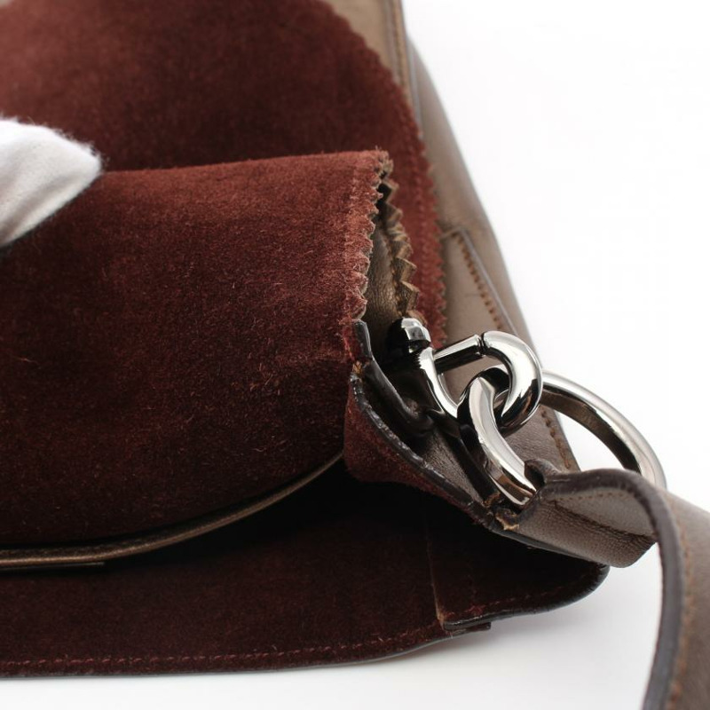 【日本直送】 中古LOEWE[BC]anagram 真皮肩包 銅色 流蘇-7