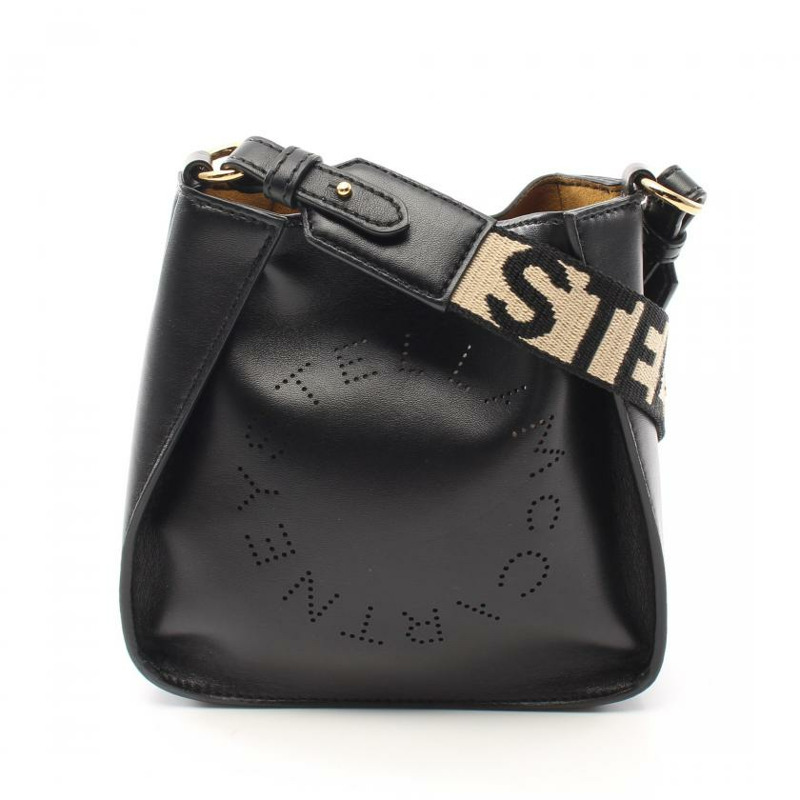 【日本直送】 中古Stella McCartney[AB]StellaLogo Hobo S 肩包 人造皮 黑色-0