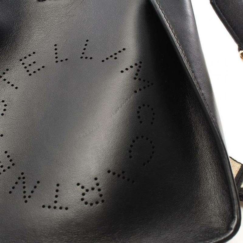 【日本直送】 中古Stella McCartney[AB]StellaLogo Hobo S 肩包 人造皮 黑色-4