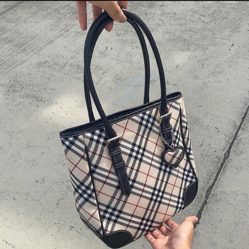 Burberry 藍標復古手提托特-0
