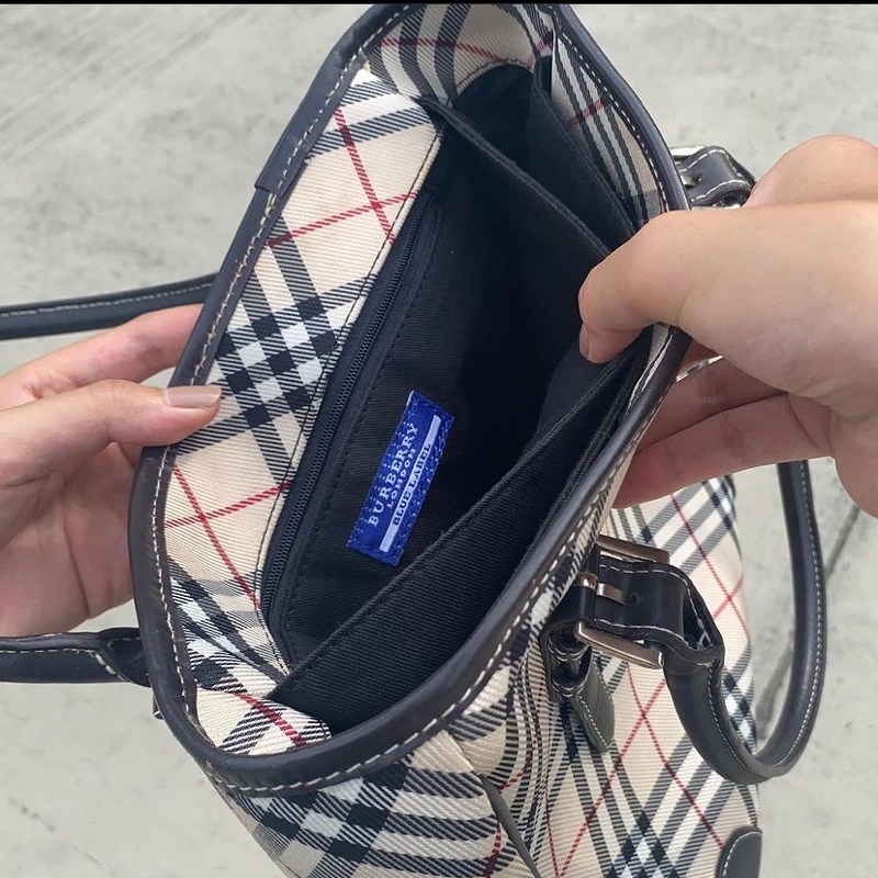 Burberry 藍標復古手提托特-2