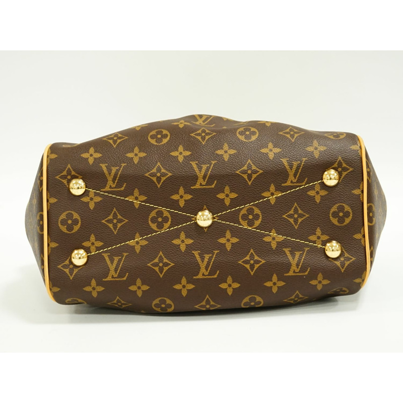 正品路易威登 LV Tivoli PM Monogram 手提包托特包棕色 M40143 Tivoli 包二手-2