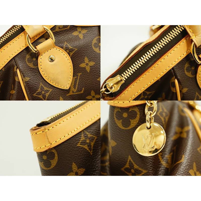 正品路易威登 LV Tivoli PM Monogram 手提包托特包棕色 M40143 Tivoli 包二手-3