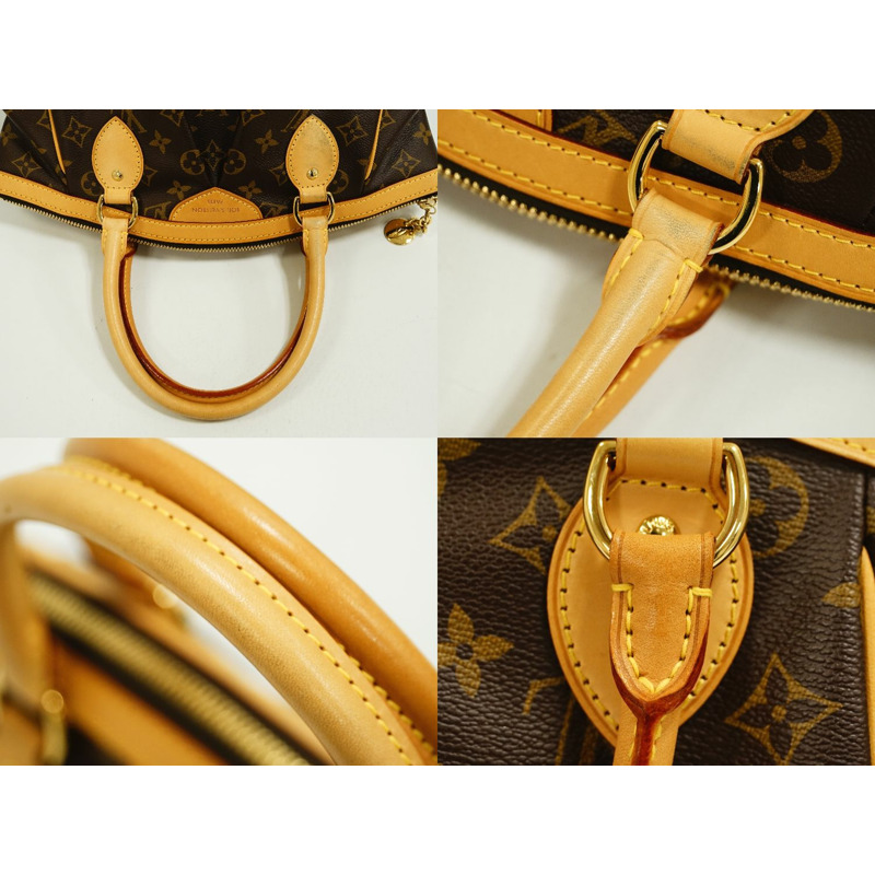 正品路易威登 LV Tivoli PM Monogram 手提包托特包棕色 M40143 Tivoli 包二手-4