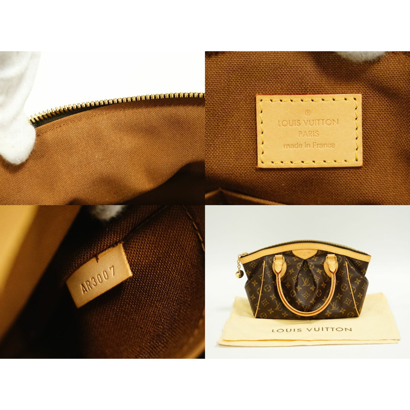 正品路易威登 LV Tivoli PM Monogram 手提包托特包棕色 M40143 Tivoli 包二手-8