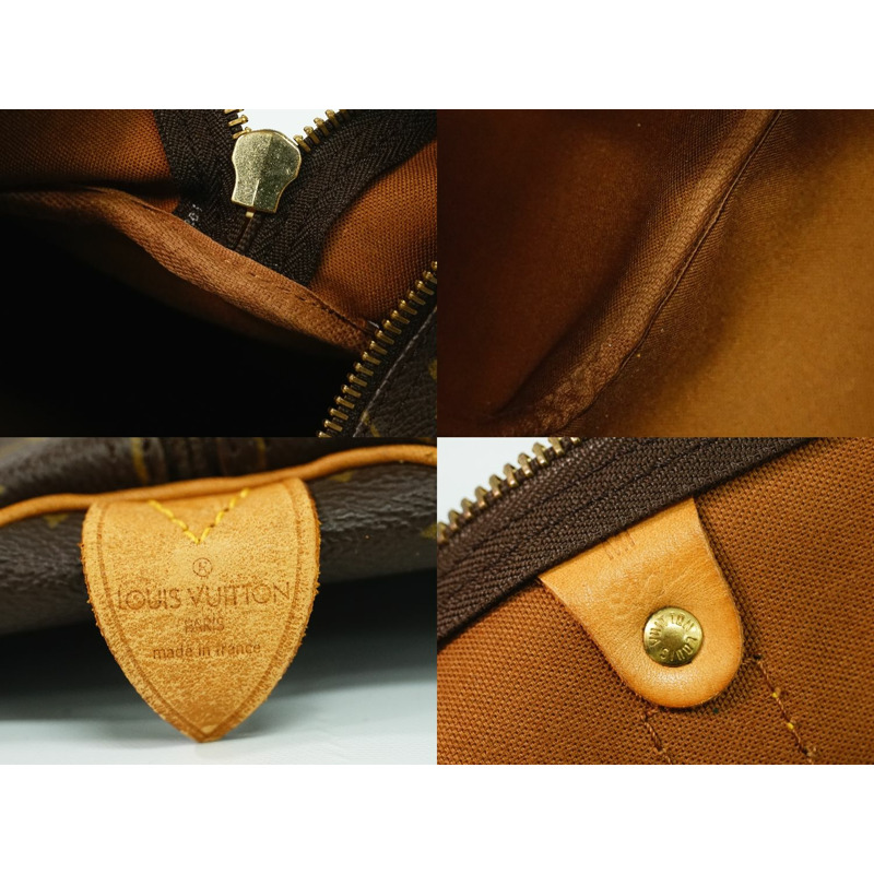 正品路易威登 LV Keepall 55 Monogram 波士頓包手提包旅行包棕色 M41424 Keepall 包二手-8