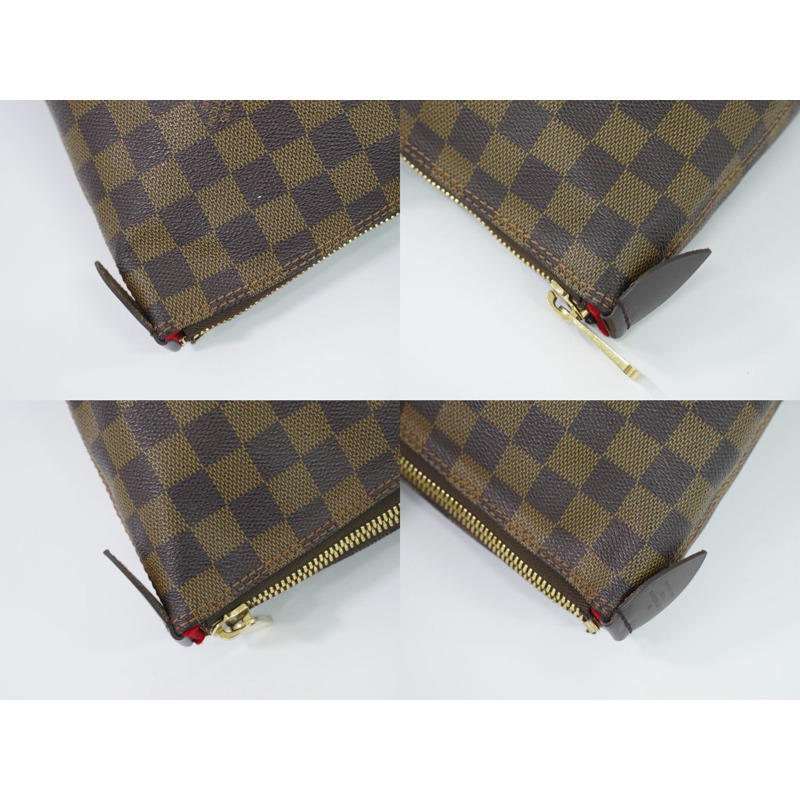 正品路易威登 LV Saleya GM Damier Ebene 手提包手提包棕色 N51181 Saleya 包二手-5